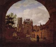 Jan van der Heyden Church of the scenery oil on canvas
